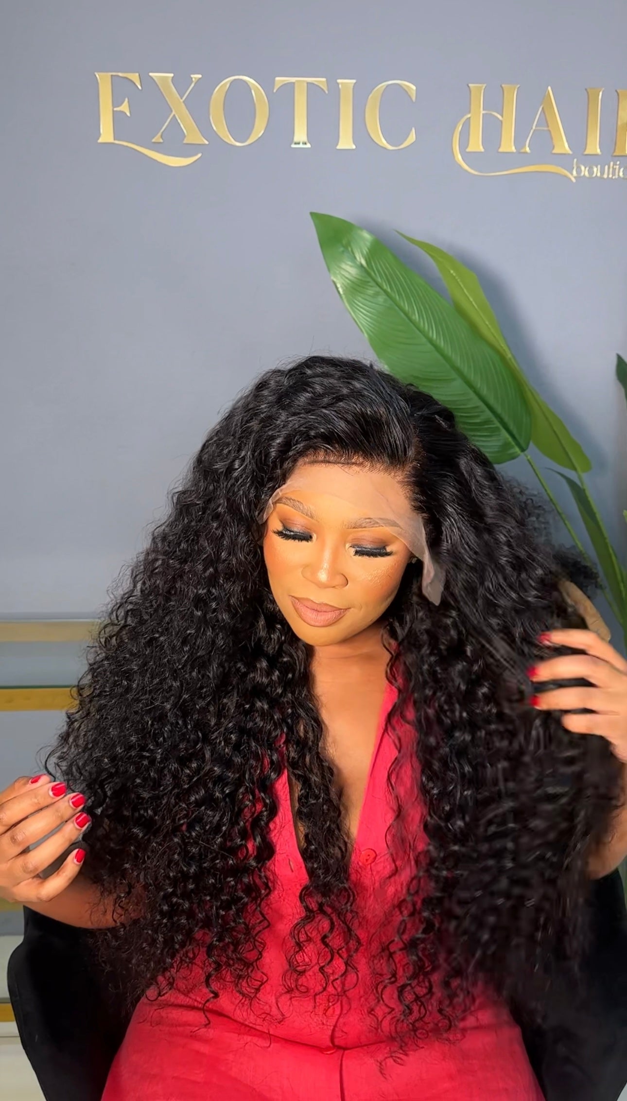 Full frontal luxury curls / waterwave unit (double drawn )