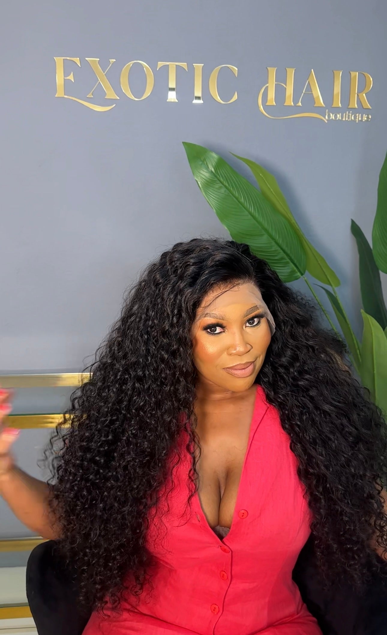 Full frontal luxury curls / waterwave unit (double drawn )