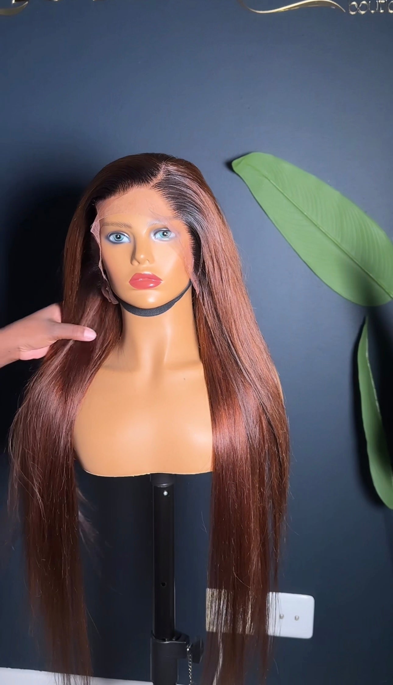 Chocolate brown full frontal Peruvian hair