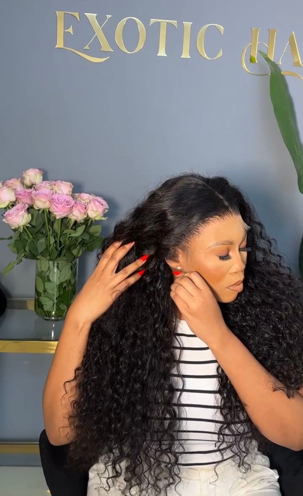 Full frontal HD lace waterwave unit (double drawn)