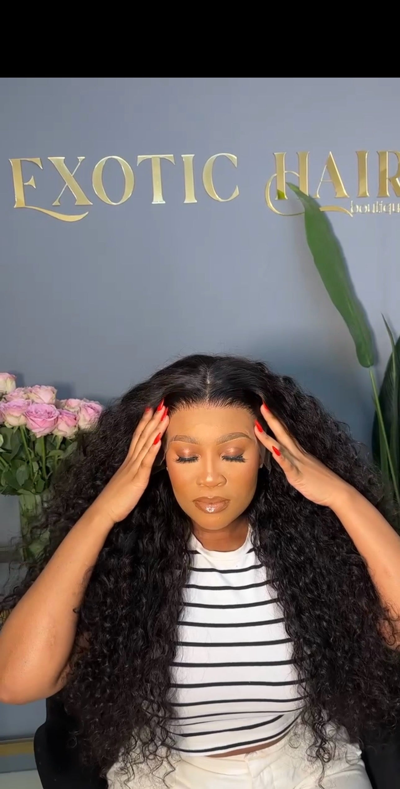 Full frontal HD lace waterwave unit (double drawn)