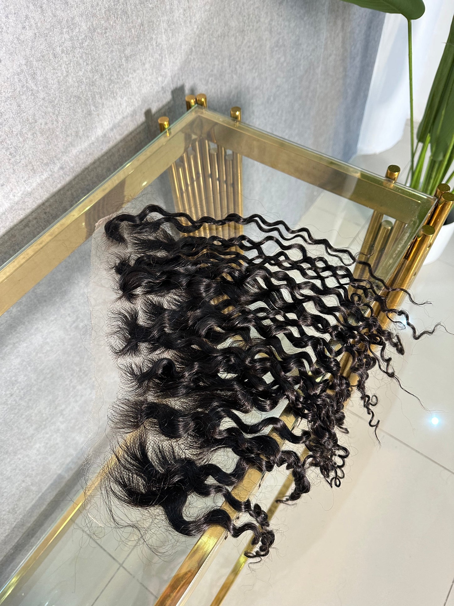 HD lace curly closures each