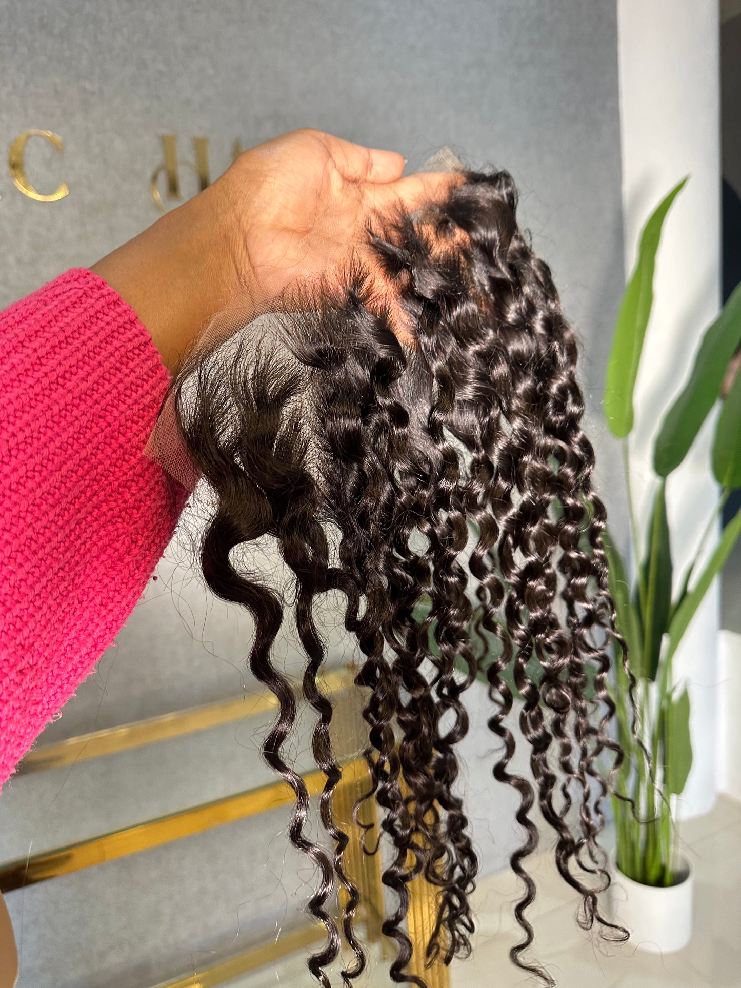 HD lace curly closures each