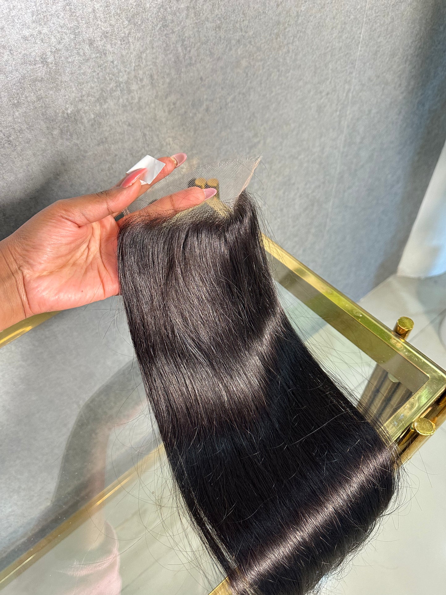 HD lace 5by5 glueless straight closure