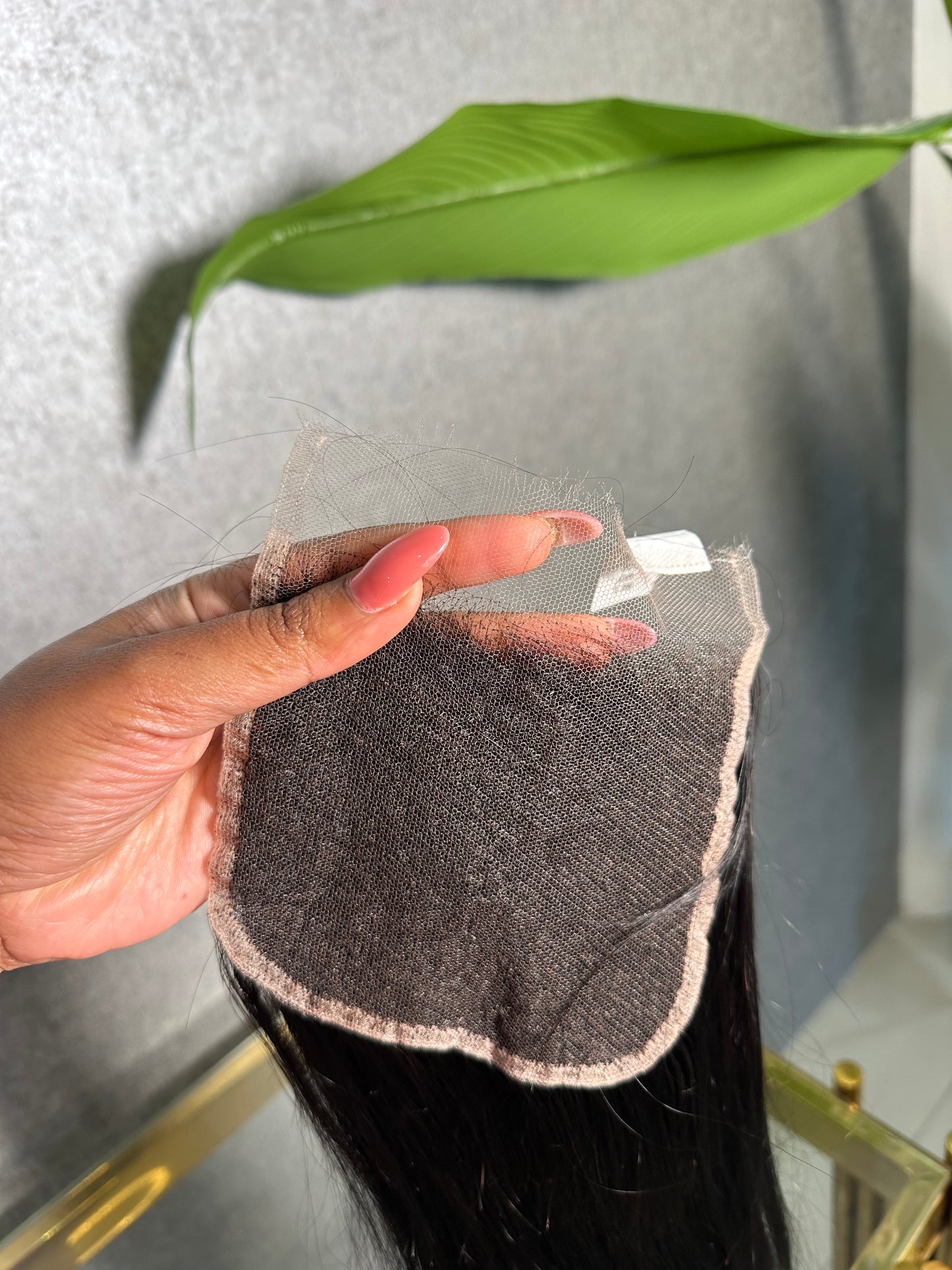 HD lace 5by5 glueless straight closure